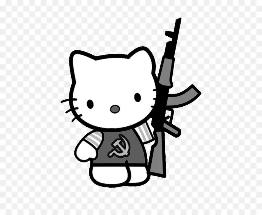 Hello Kitty Avec Un Fusil，Personnage PNG