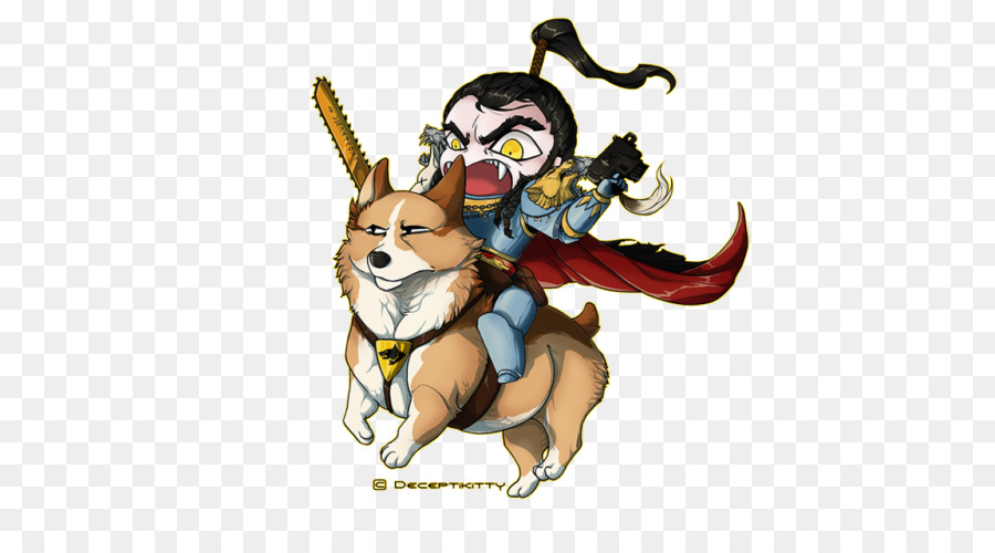 Guerrier Sur Corgi，Chien PNG