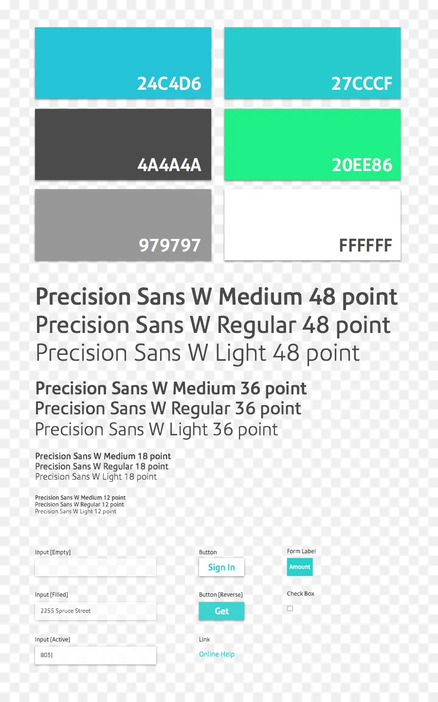 Palette De Couleurs，Typographie PNG