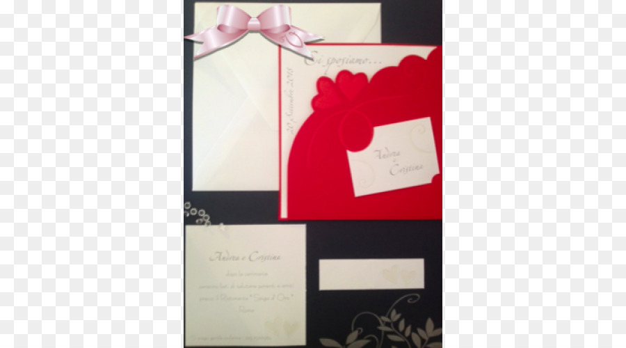 Invitation De Mariage，Rouge PNG