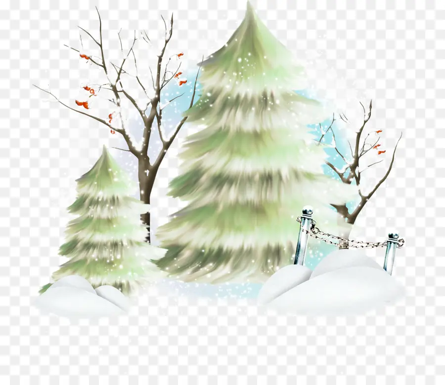 Arbres Enneigés，Hiver PNG