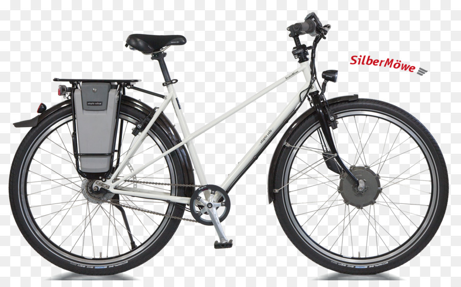 Vélo électrique，Blanc PNG