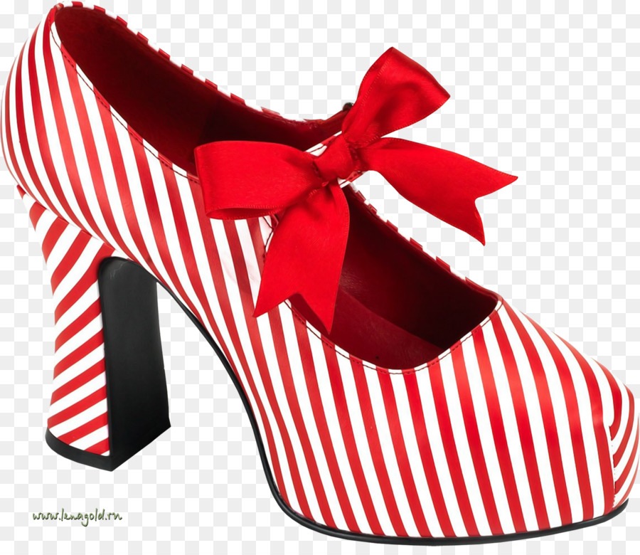 Chaussure Rayée，Rouge Et Blanc PNG