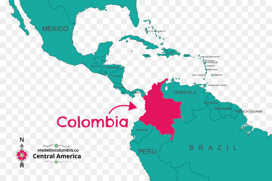 La Colombie Medellin Carte Du Monde