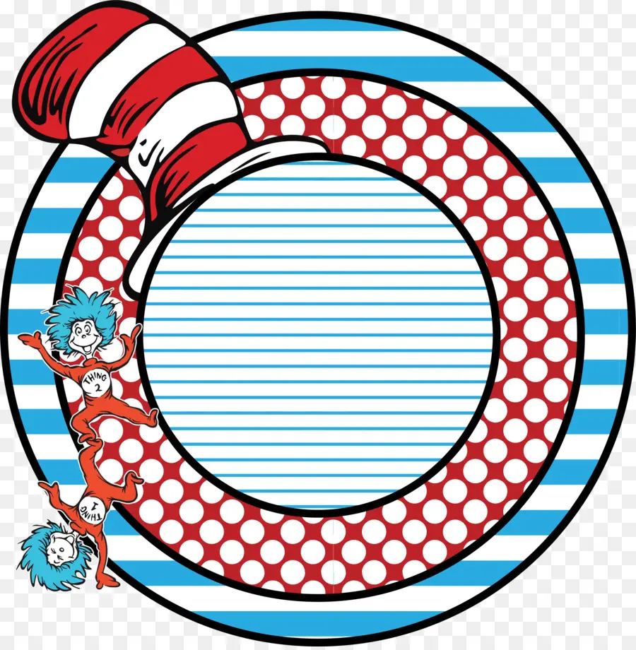 Cadre Du Dr Seuss，Chat Au Chapeau PNG