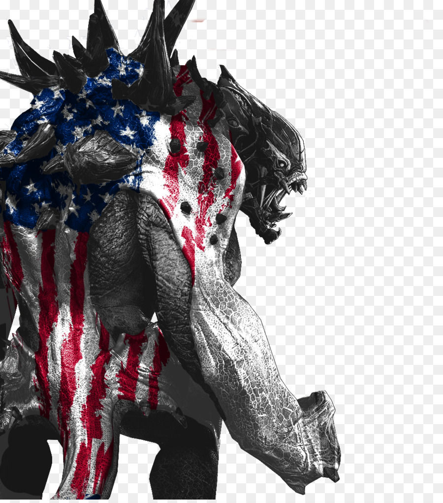 Monstre Avec Drapeau，Créature PNG