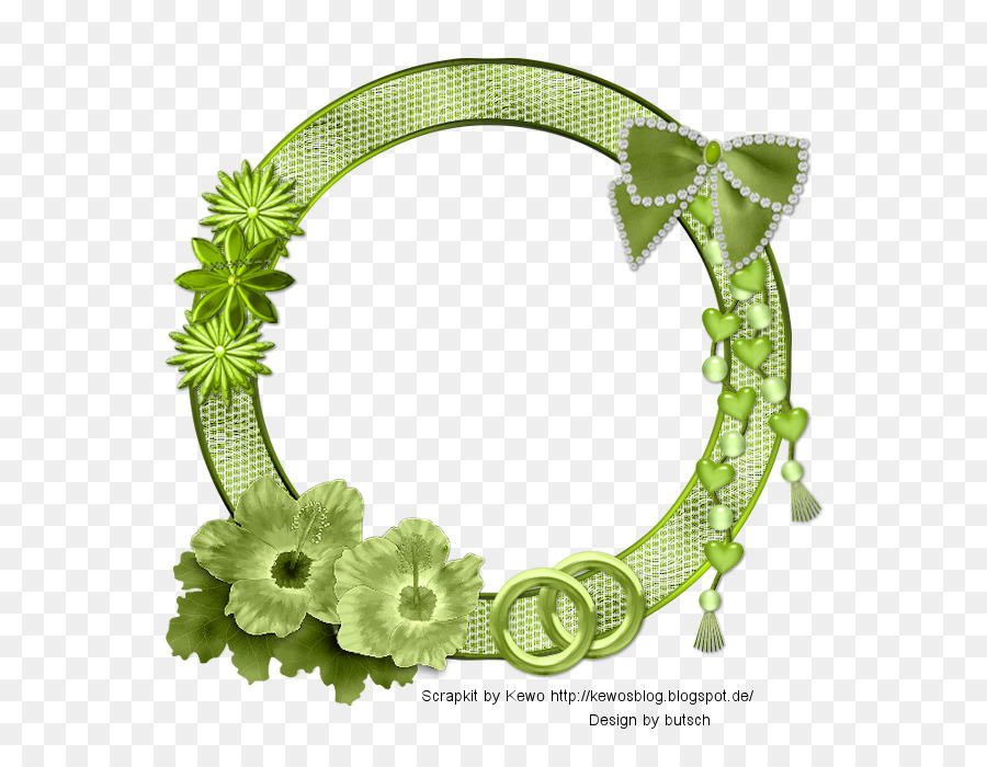 Cadre Floral Vert，Fleurs PNG