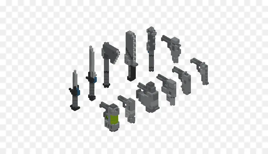 Armes Pixélisées，Pixel Art PNG