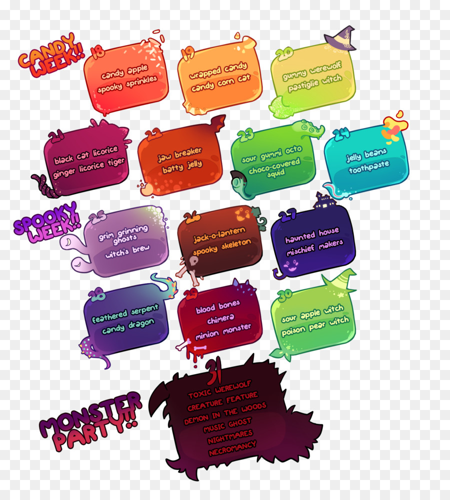 Menu De Fête D'halloween，Nourriture PNG