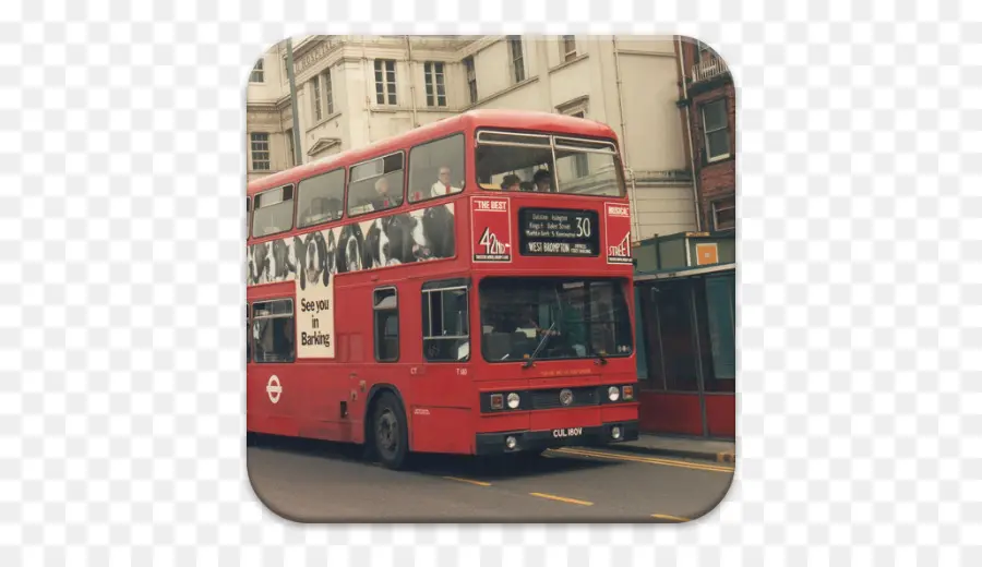 Bus Rouge à Deux étages，Bus PNG