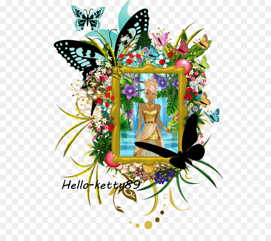 Art Floral，Papillon PNG