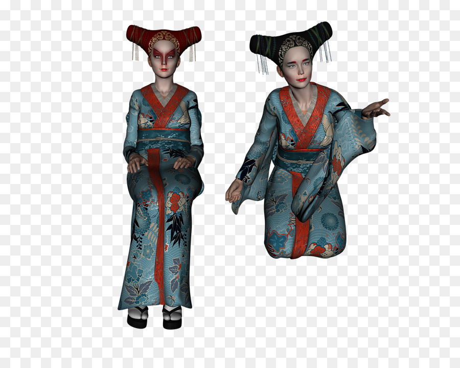 Geisha，Kimono PNG