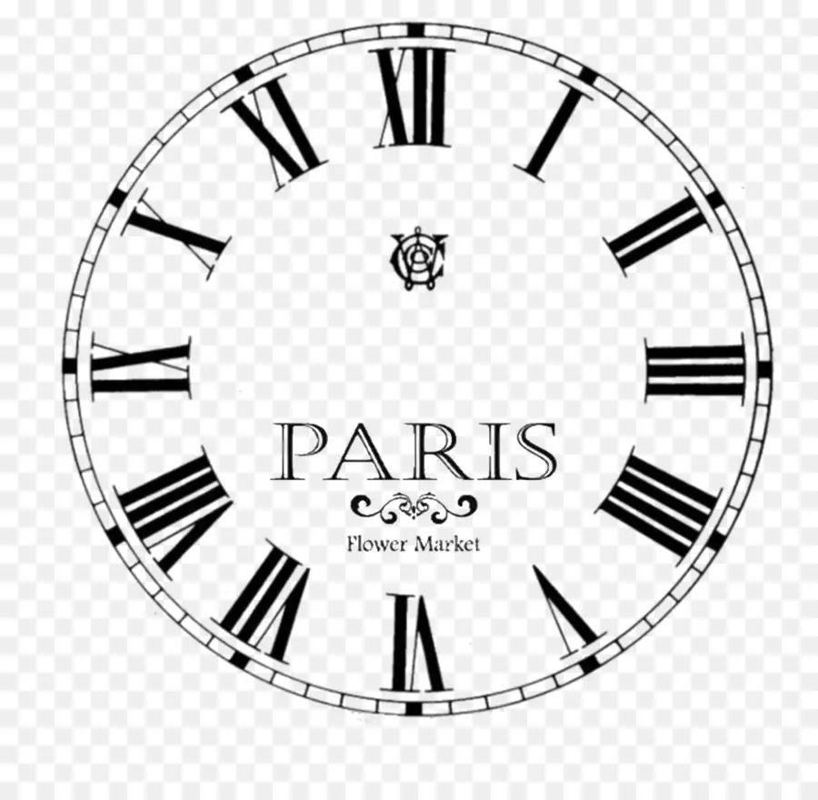 Horloge Parisienne，Chiffres Romains PNG