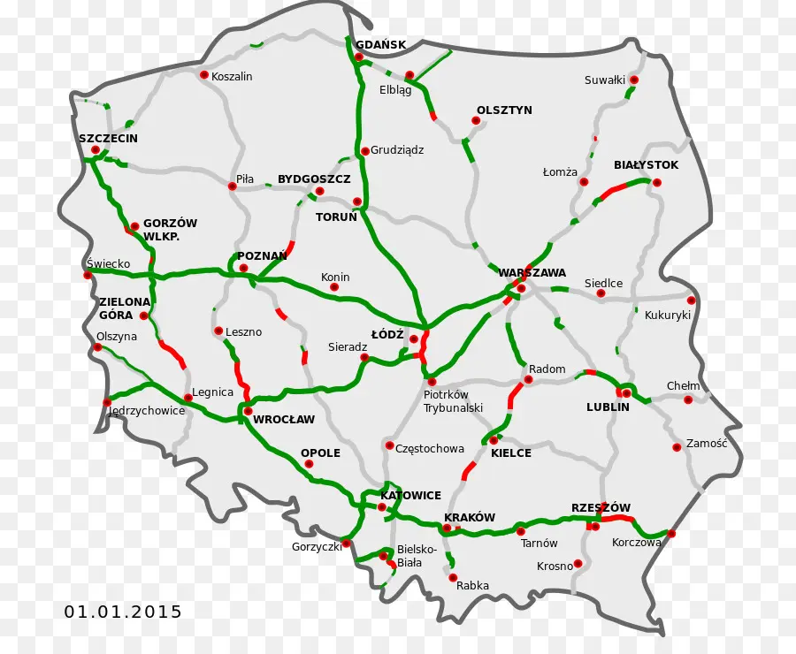 A1 Autostrada，Autoroutes En Pologne PNG
