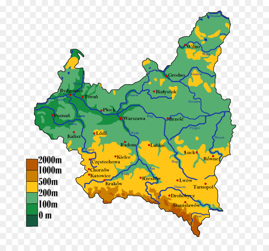 Deuxième République Polonaise，Carte PNG