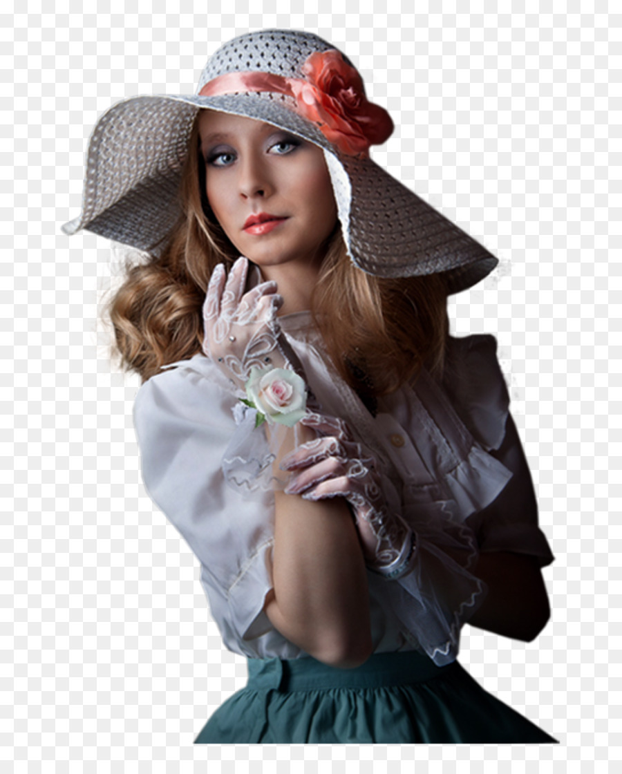 Femme En Tenue Vintage，Chapeau PNG