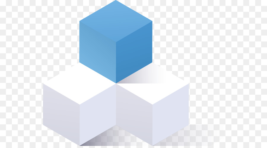 Cube Bleu，Géométrie PNG