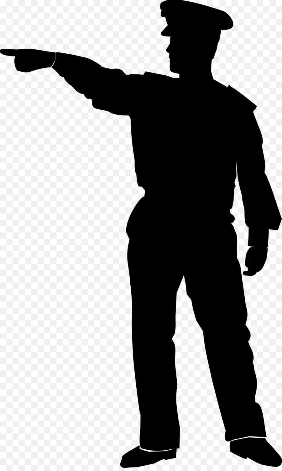 Silhouette D'un Policier，Uniforme PNG