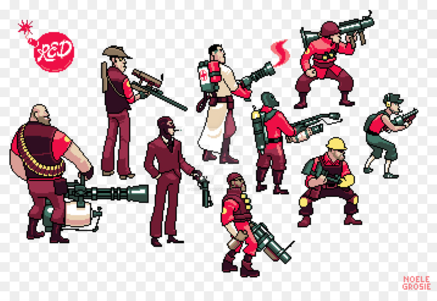 Team Fortress 2，Pixel Art PNG