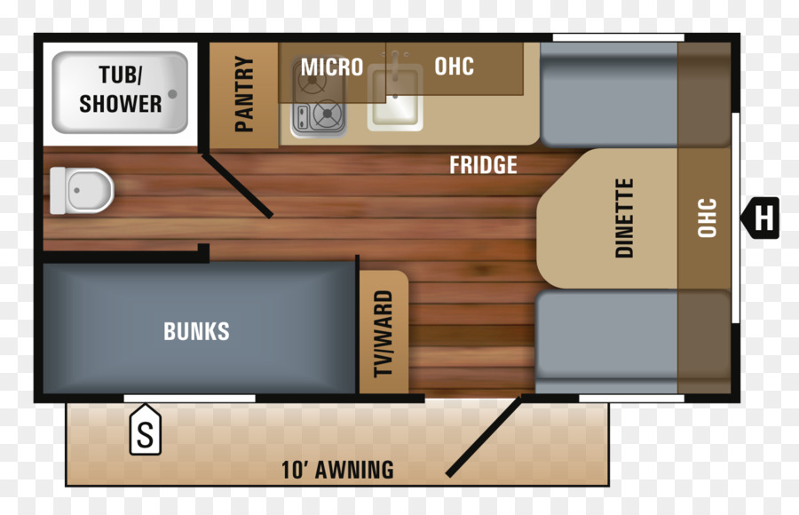 Les Camping Cars，Plan D étage PNG