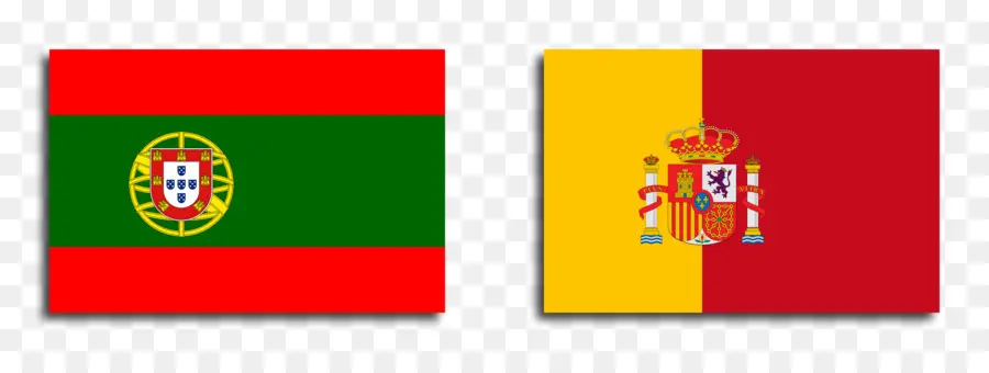 Drapeaux Du Portugal Et De L'espagne，National PNG