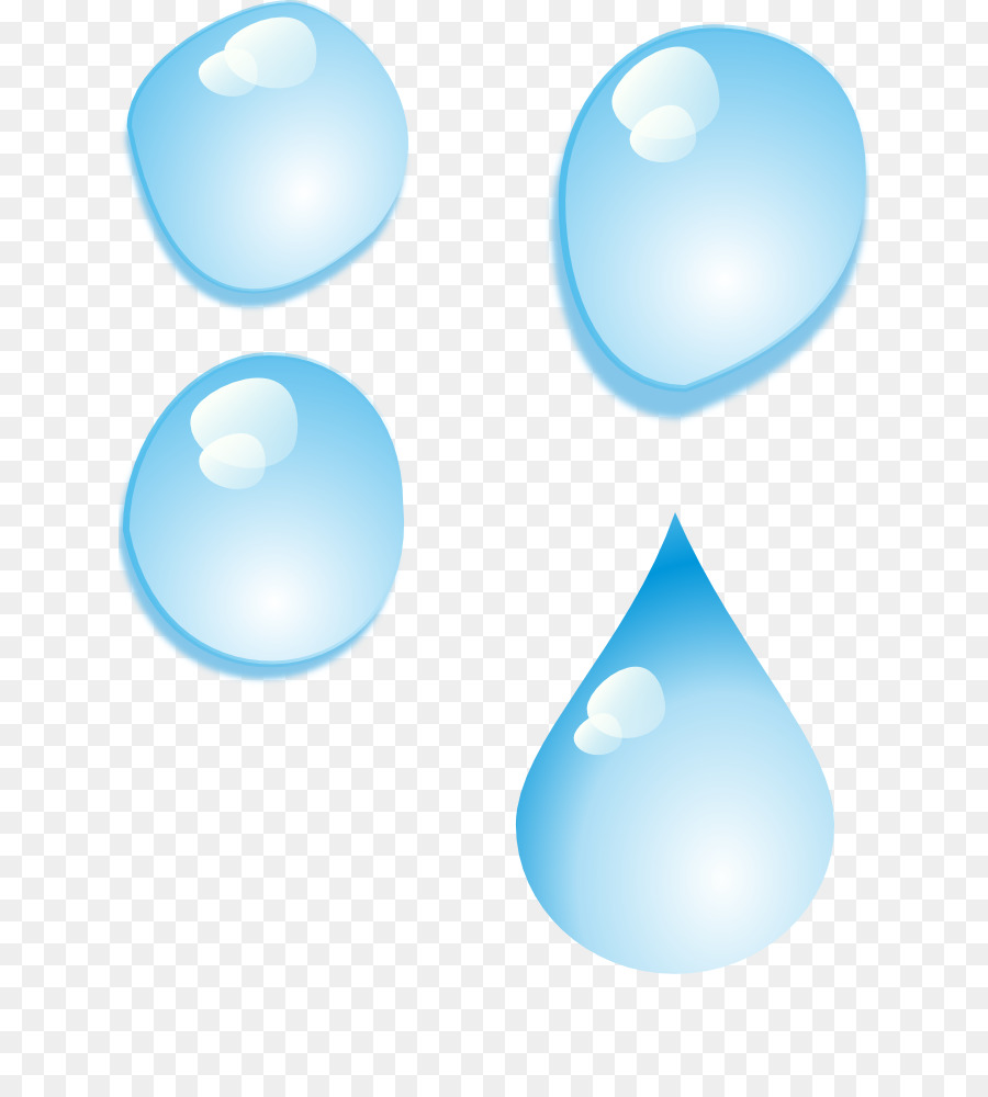 Gouttelettes D'eau，Bleu PNG