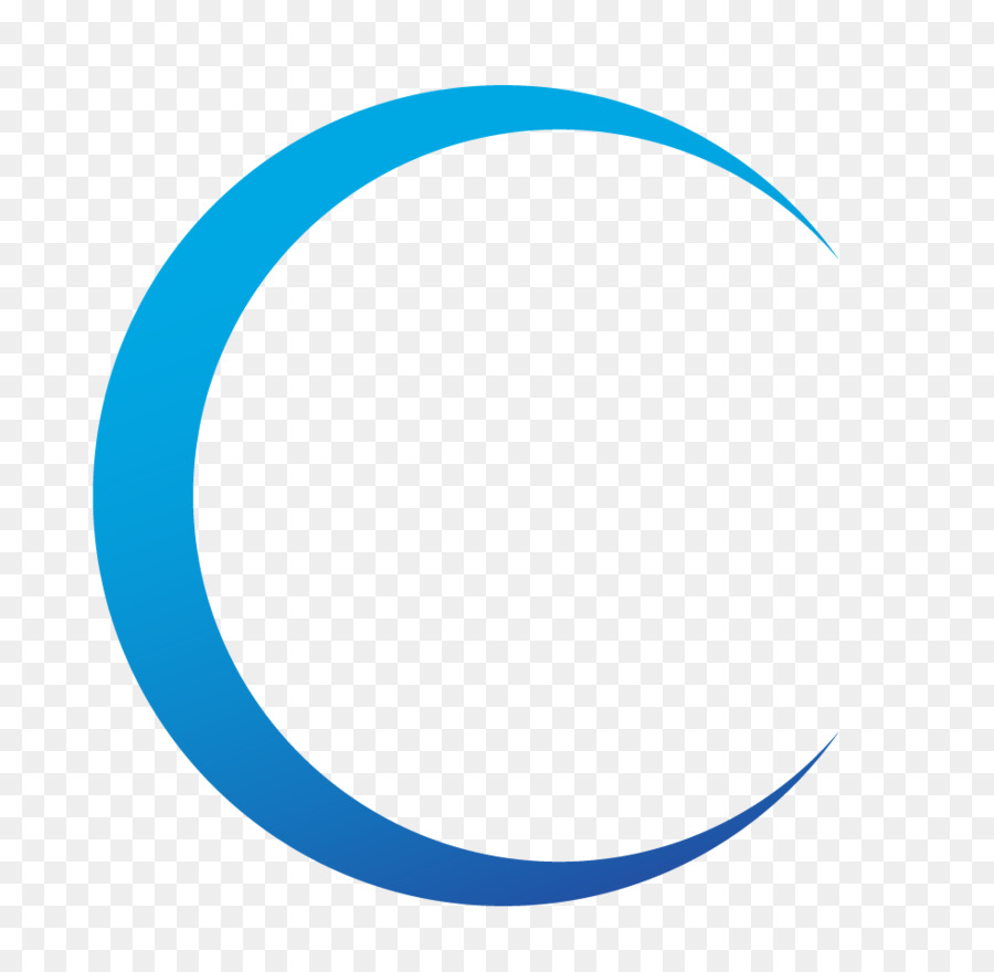 Croissant De Lune，Bleu PNG