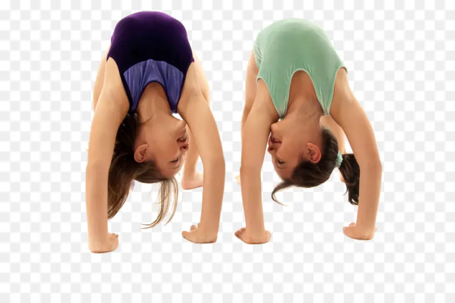 Deux Filles Faisant Des Backbends，Exercice PNG