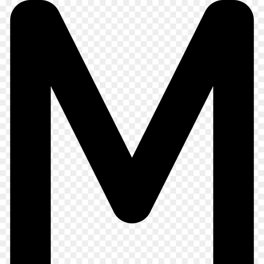 Symbole M Noir，Lettre PNG