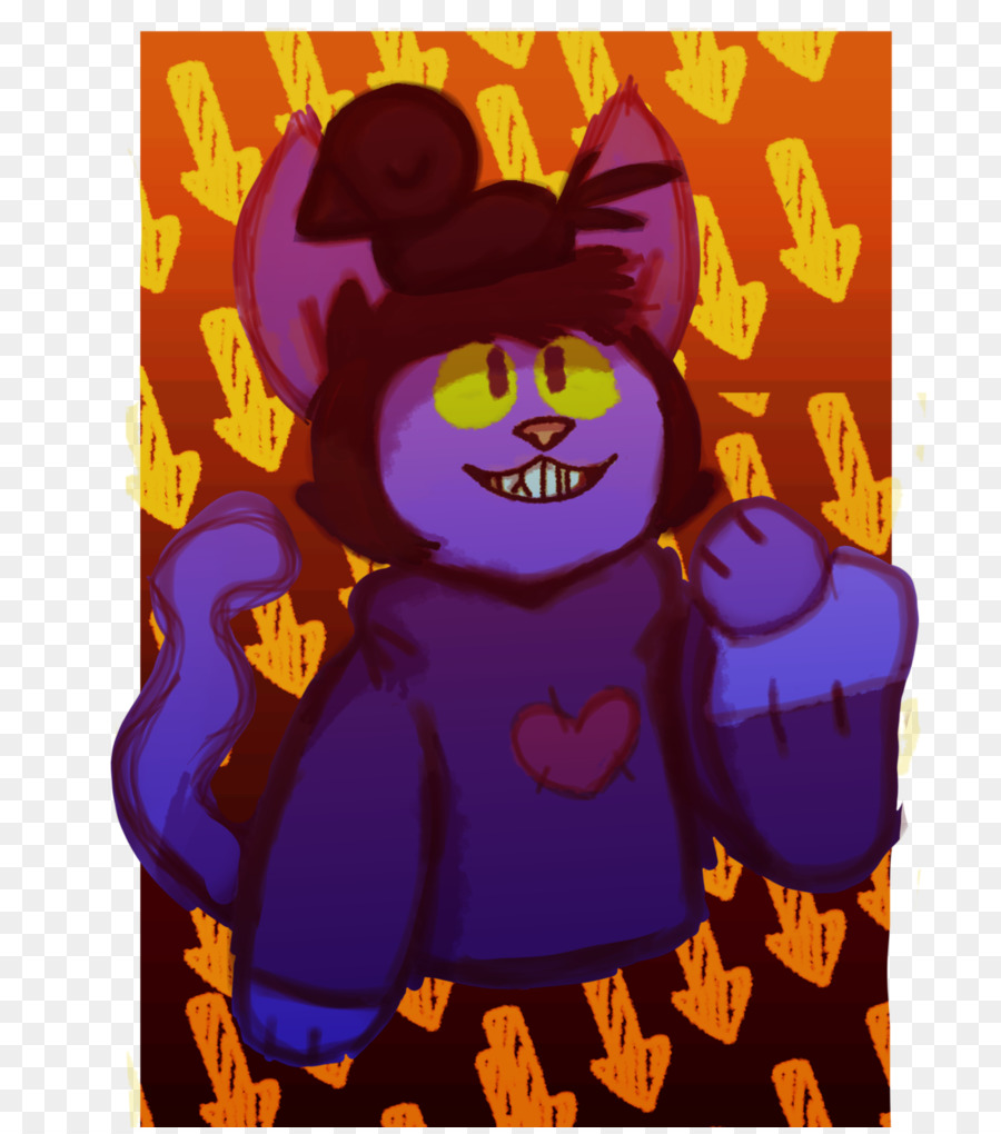 Chat De Dessin Animé，Violet PNG