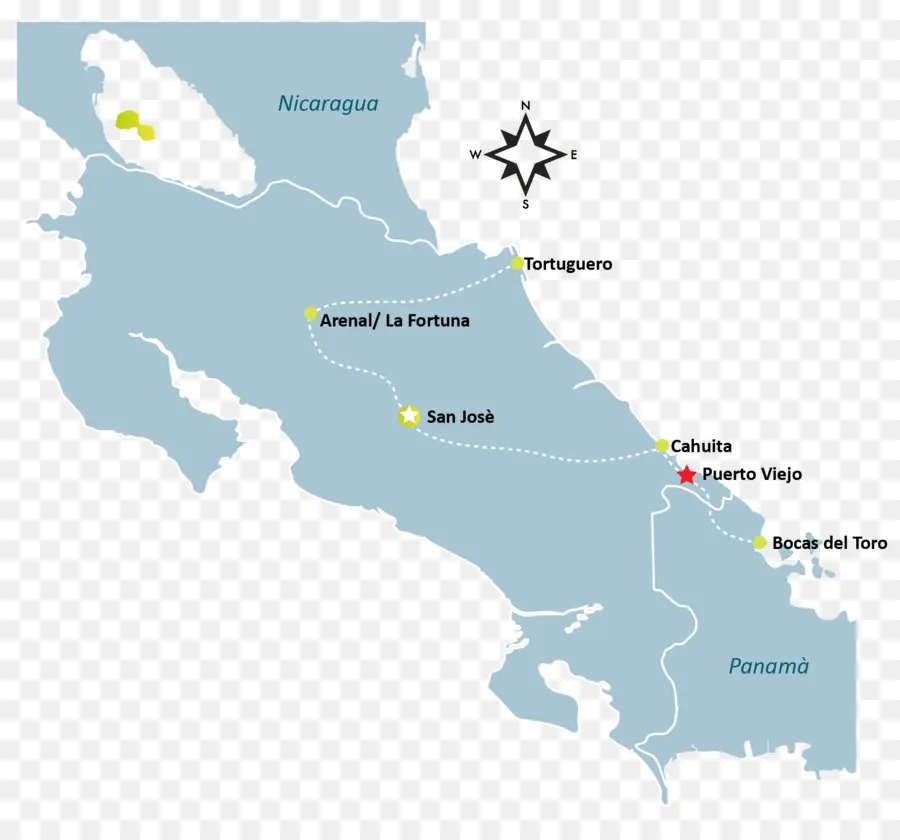 Carte Du Costa Rica，Géographie PNG