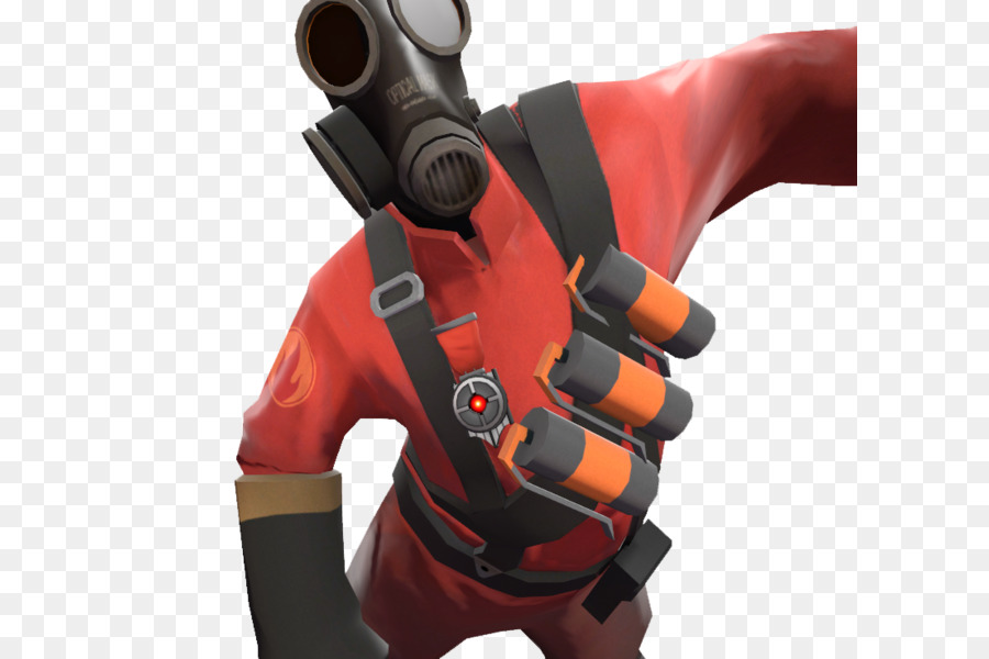 Personnage Pyro Rouge，Masque à Gaz PNG