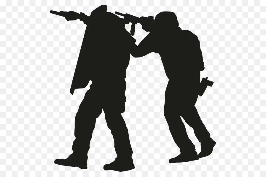 Soldats Silhouette，Militaires PNG