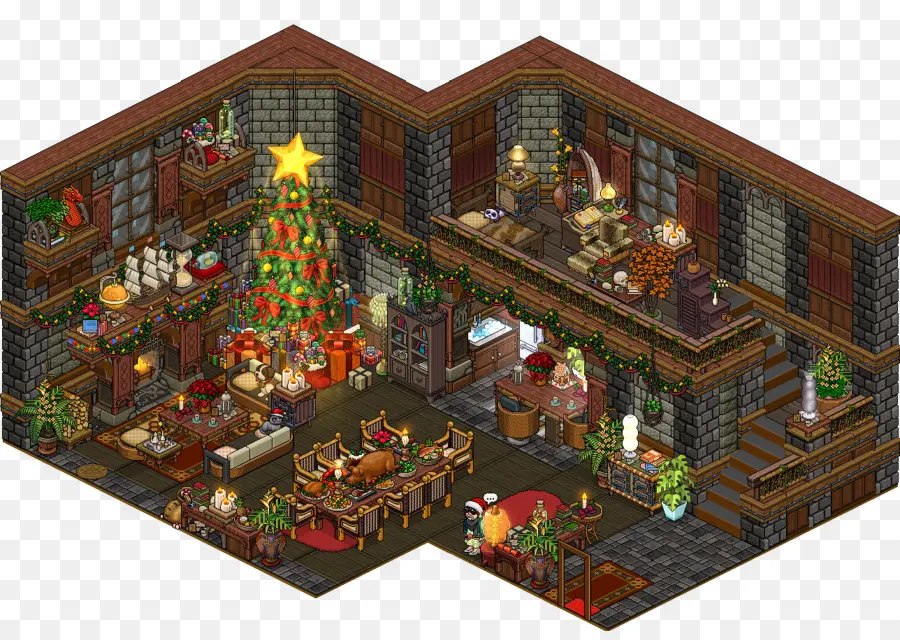 Salle De Noël，Décorations PNG