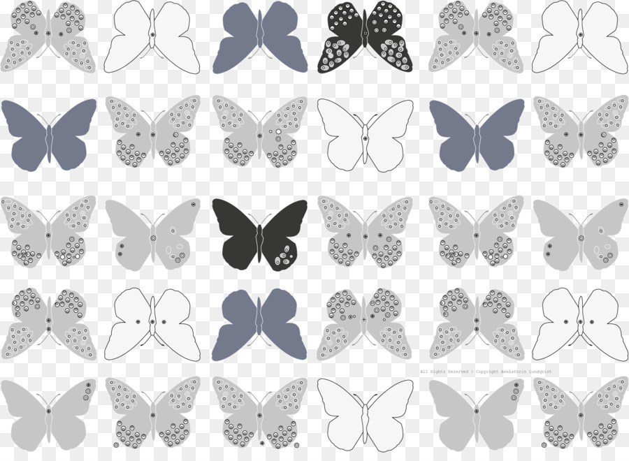 Papillons，Noir PNG