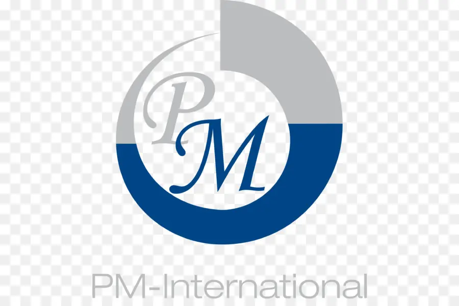 Logo Pm International，Bleu PNG