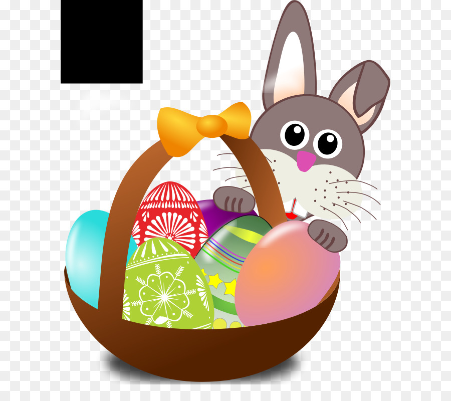 Panier De Pâques，Lapin PNG