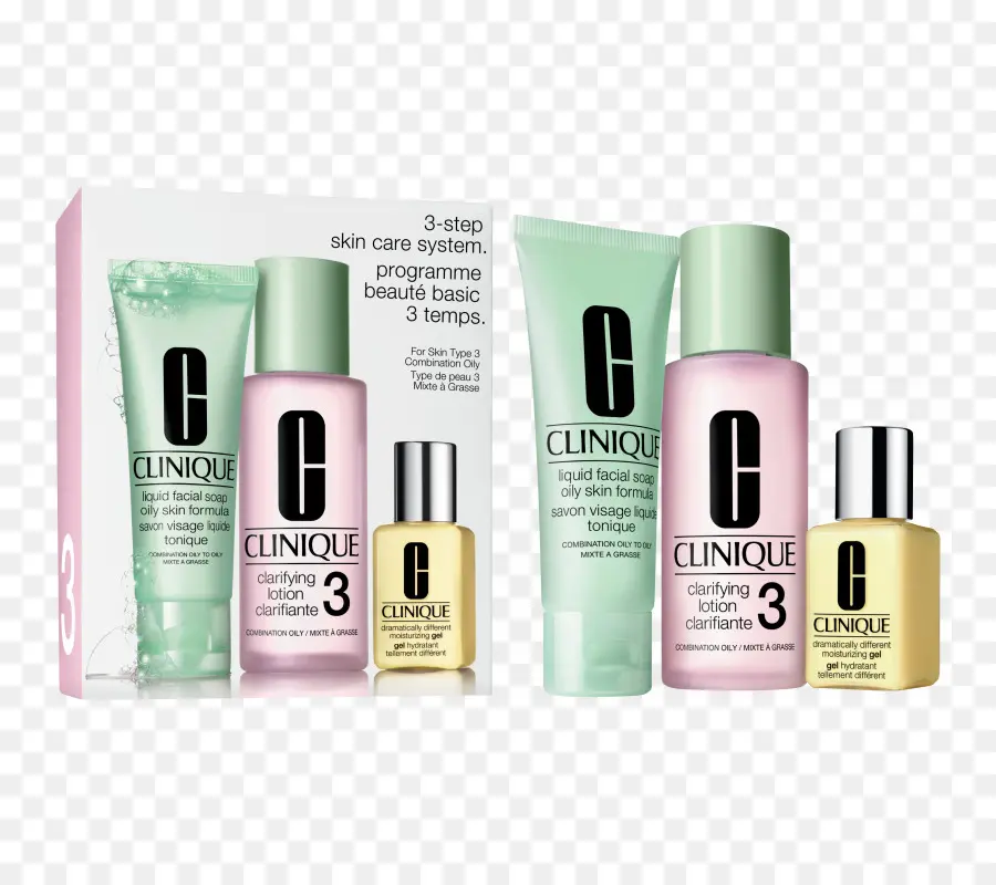 Coffret De Soins De La Peau Clinique，Système En 3 étapes PNG