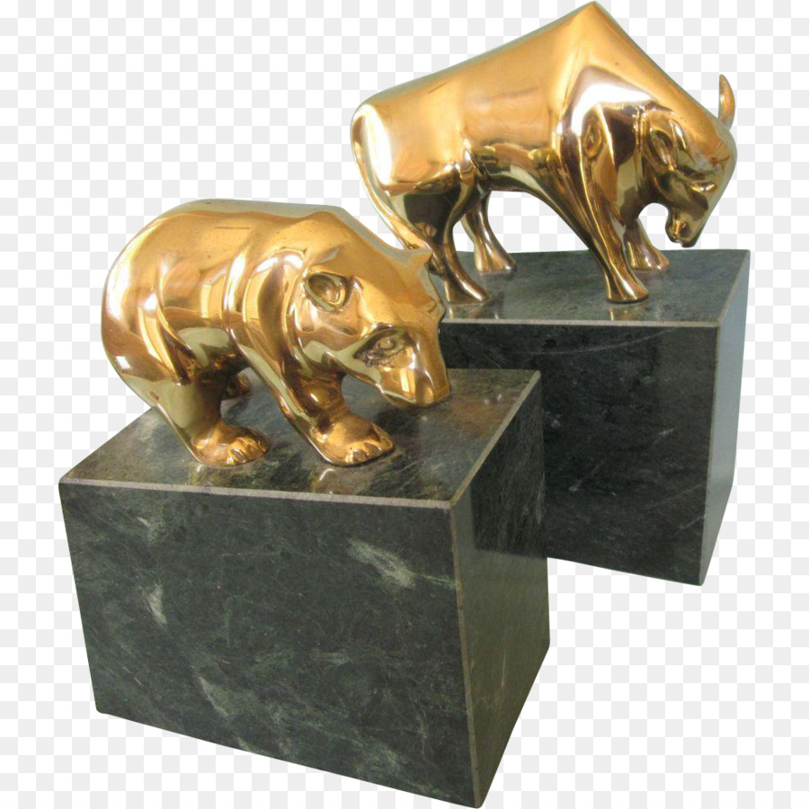 Statues De Taureau Et D'ours，Sculpture PNG