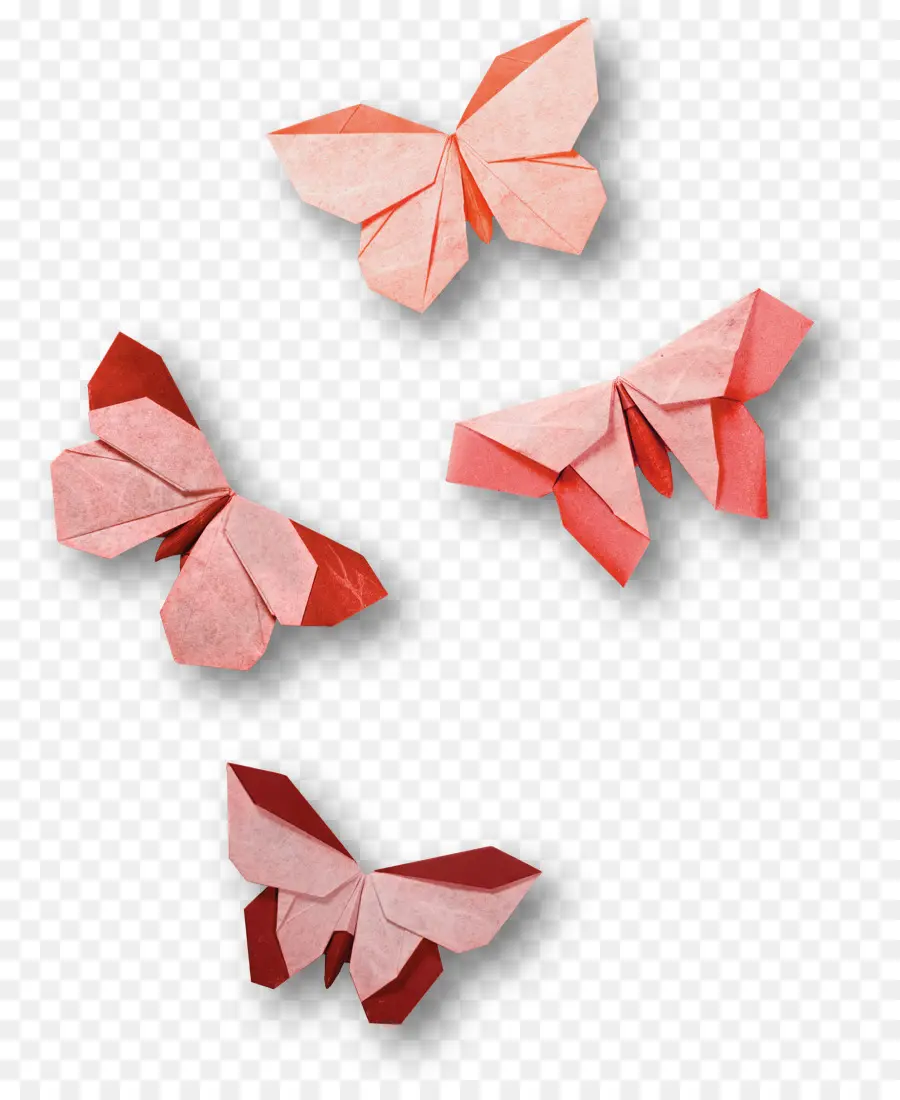 Papillons En Origami，Papier PNG