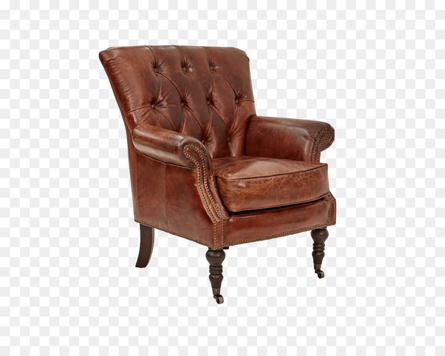 Fauteuil En Cuir，Brun PNG