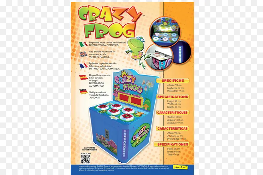 Jeu D'arcade Crazy Frog，Machine De Jeu PNG