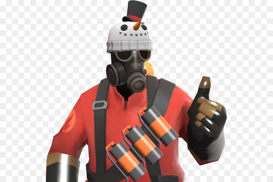 Personnage Pyro Rouge，Masque à Gaz PNG