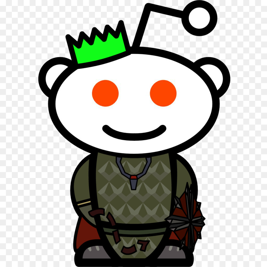 Mascotte Reddit，Couronne Verte PNG