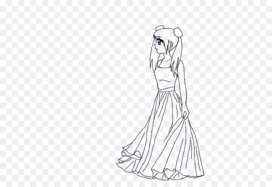 Fille En Robe，Animé PNG