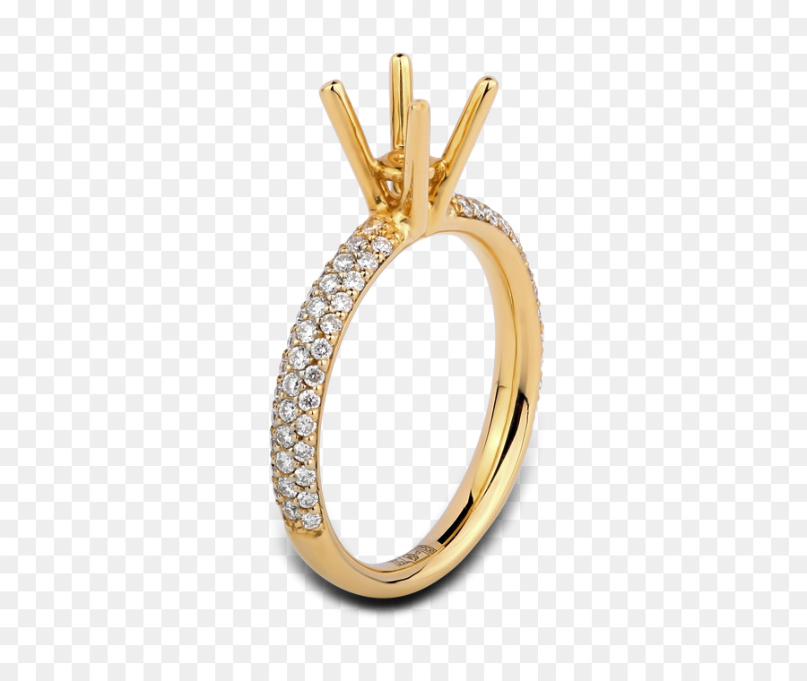 Bague En Or，Diamant PNG