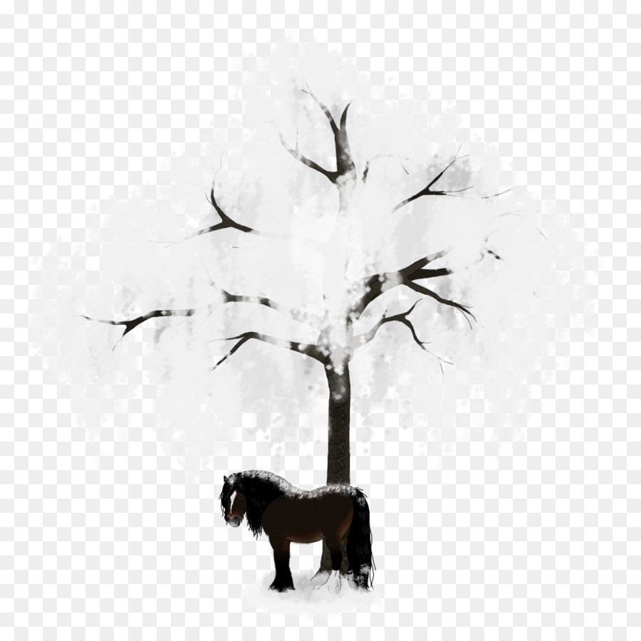 Cheval Et Arbre，Nature PNG