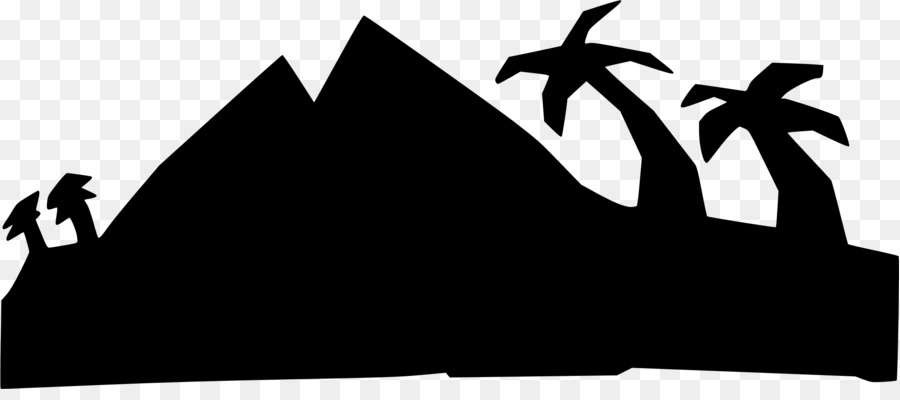 Silhouette De Montagne，Palmiers PNG