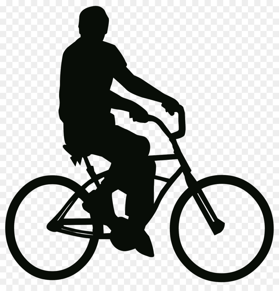 Silhouette Cycliste，Vélo PNG