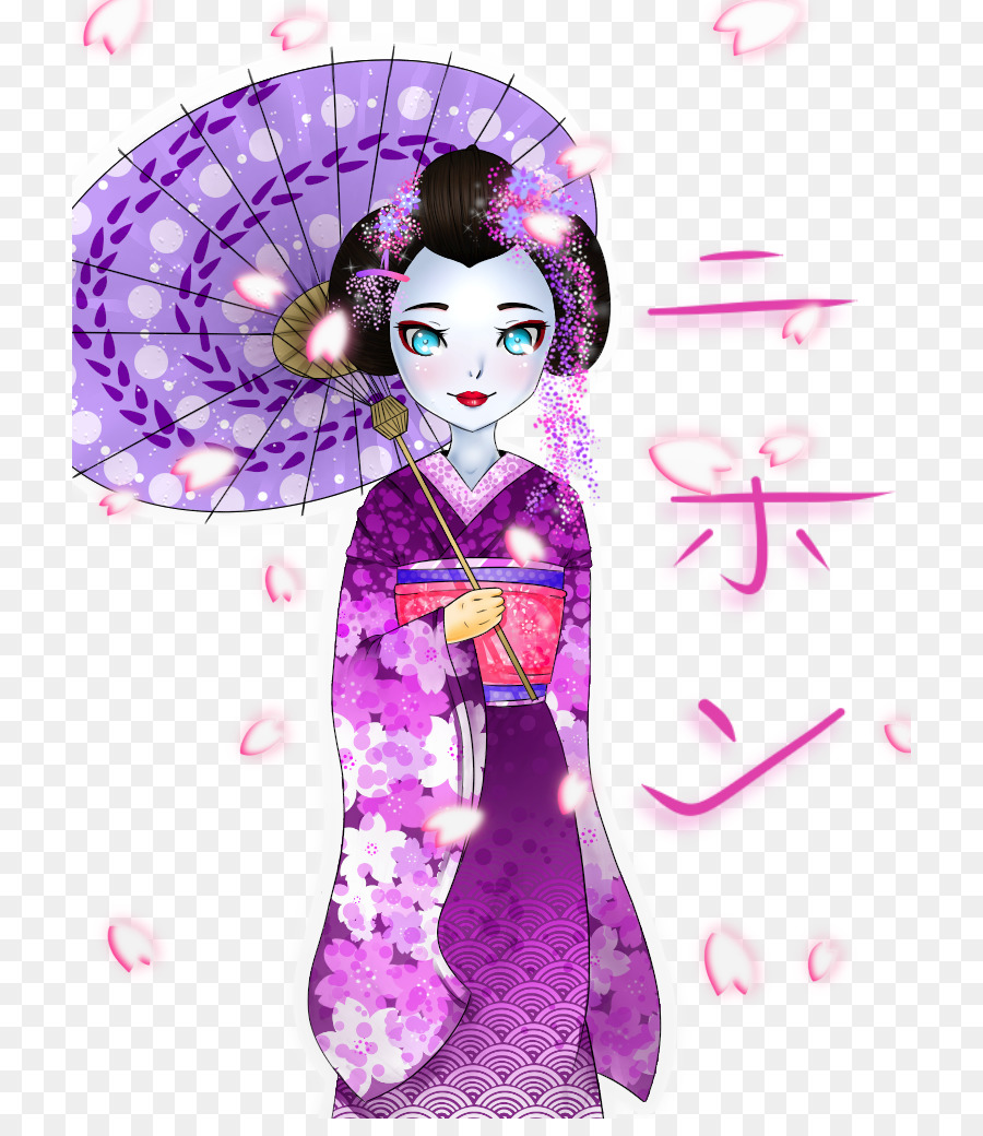 Geisha，Parapluie PNG